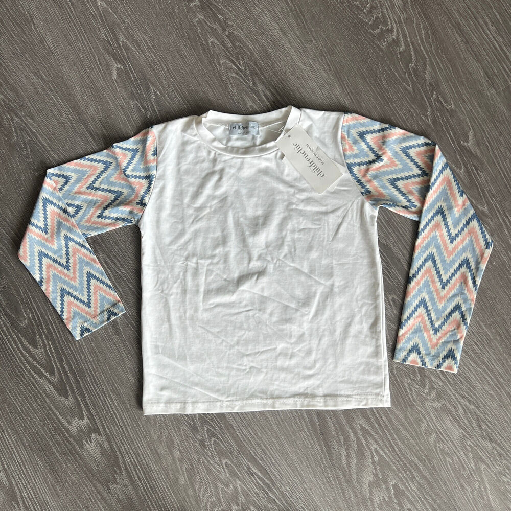 ChildrenChic Camiseta Shirt Kids 10 Years Rashguard Swim Long Sleeve White FLAWS